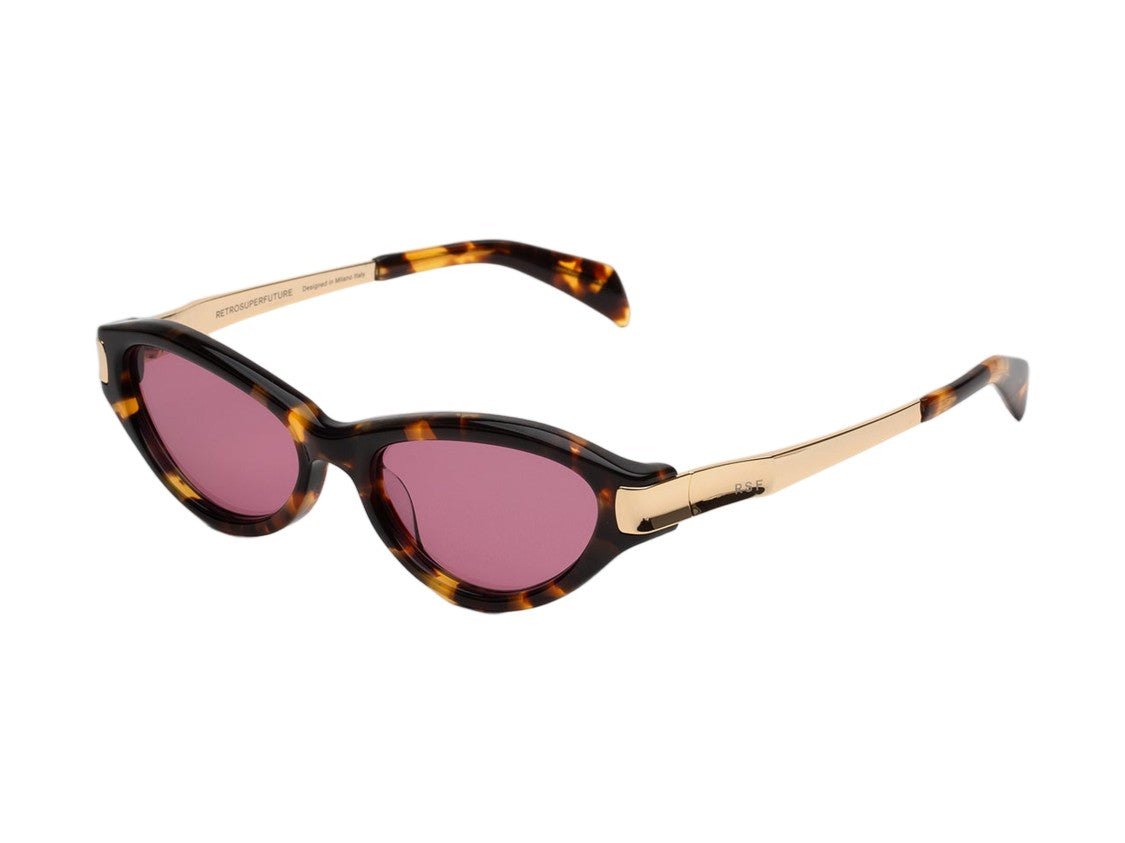 Retrosuperfuture Gold Solazu Tortoiseshell Cat-Eye Sunglasses