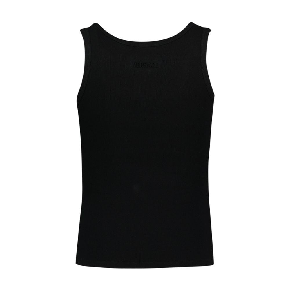 Versace Logo T Shirt - Cotton - Black