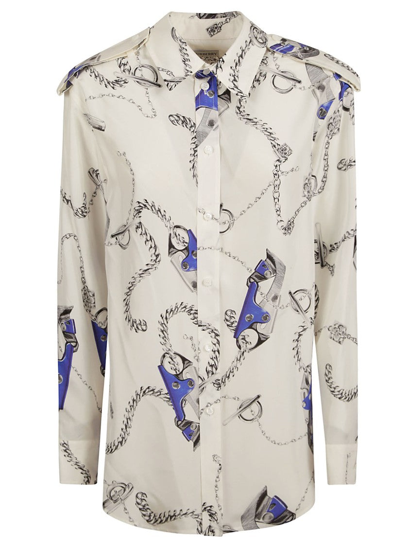 Burberry Graphic Print Silk Shirt