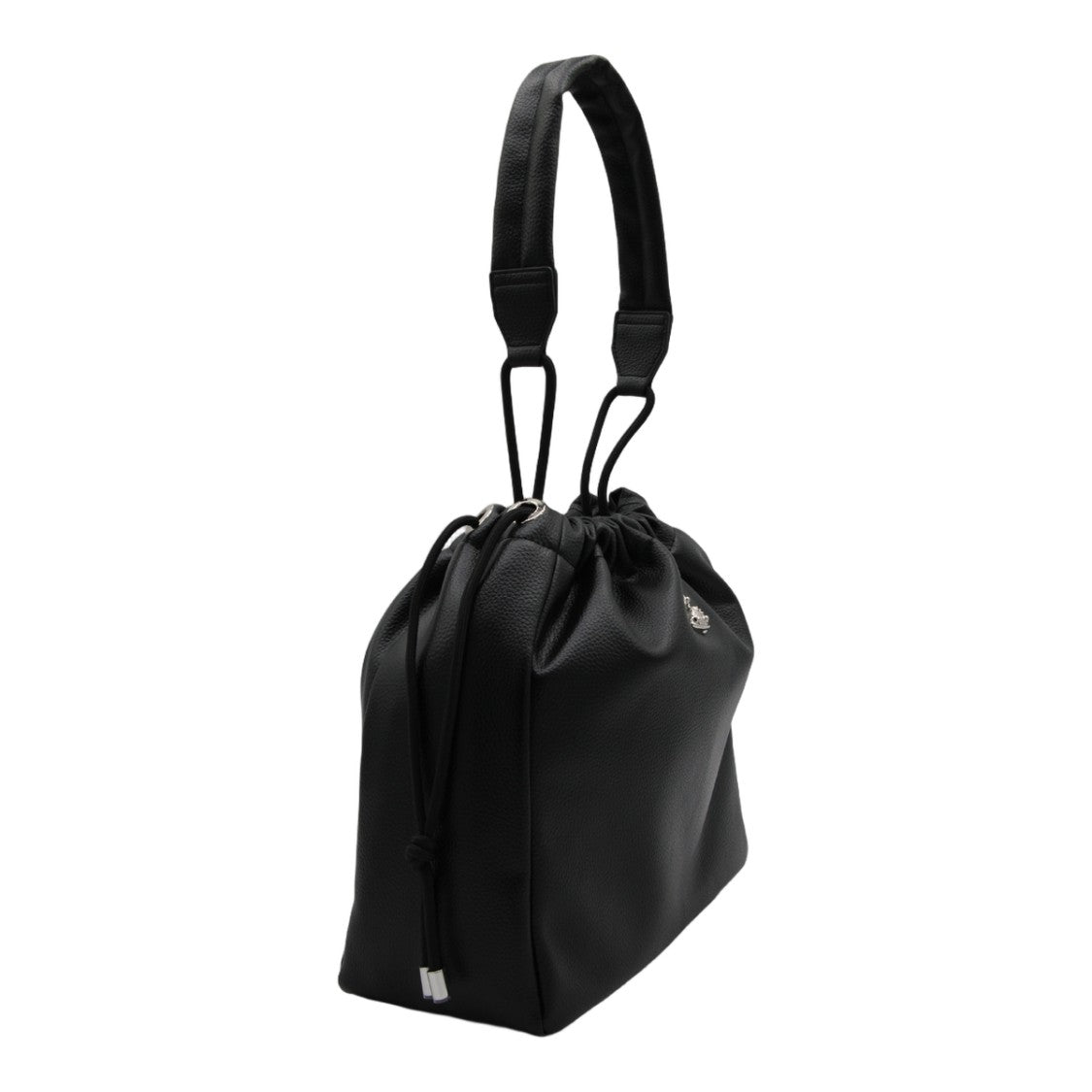 Vivienne Westwood Sleek Black Handbag With Drawstring Closure