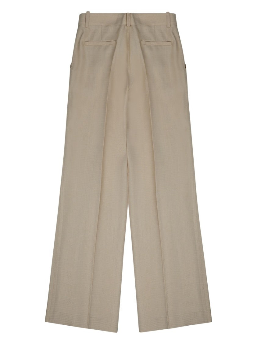P.A.R.O.S.H. Wide-Leg Trousers With High Waist And Front Button Closure