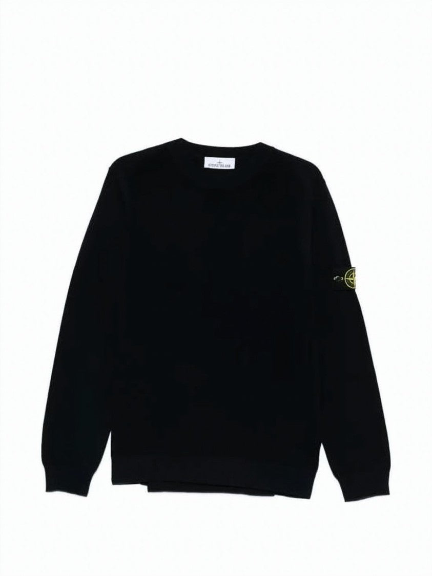 Stone Island Crewneck Sweatshirt With Distinctive Patch Logo