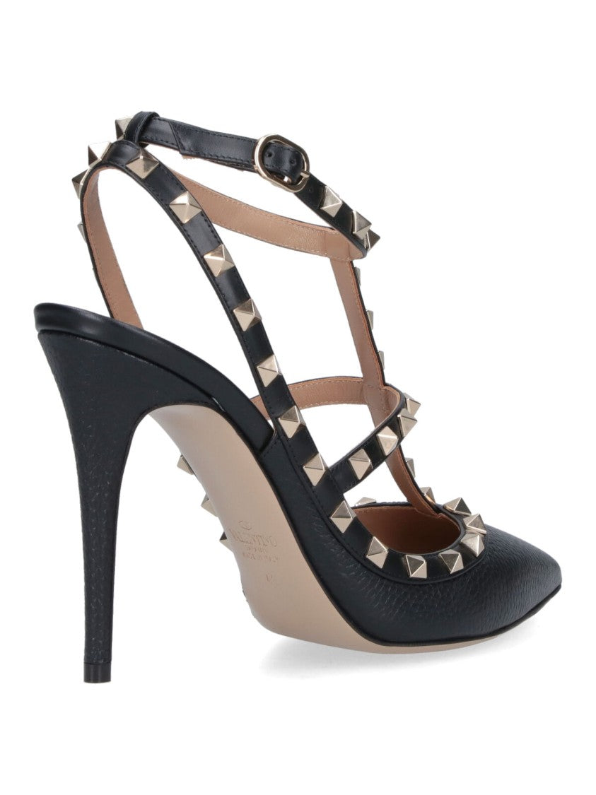 Valentino Garavani "Rockstud 100" Slingback Pumps – Black