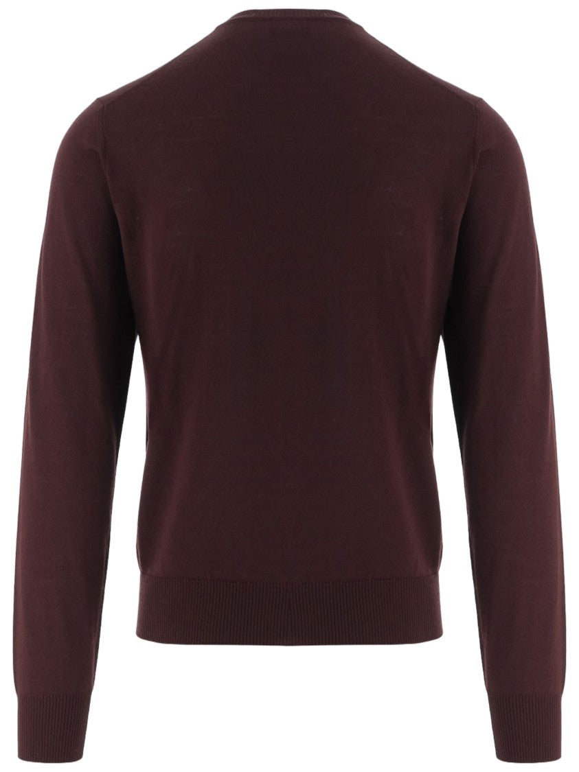 Emporio Armani Virgin Wool Sweater With Crew Neck And Ribbed Cuffs