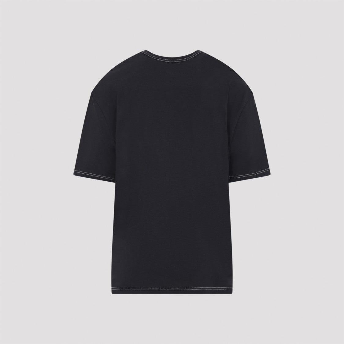 Lemaire Relaxed-Fit Black T-Shirt With Contrast Stitching