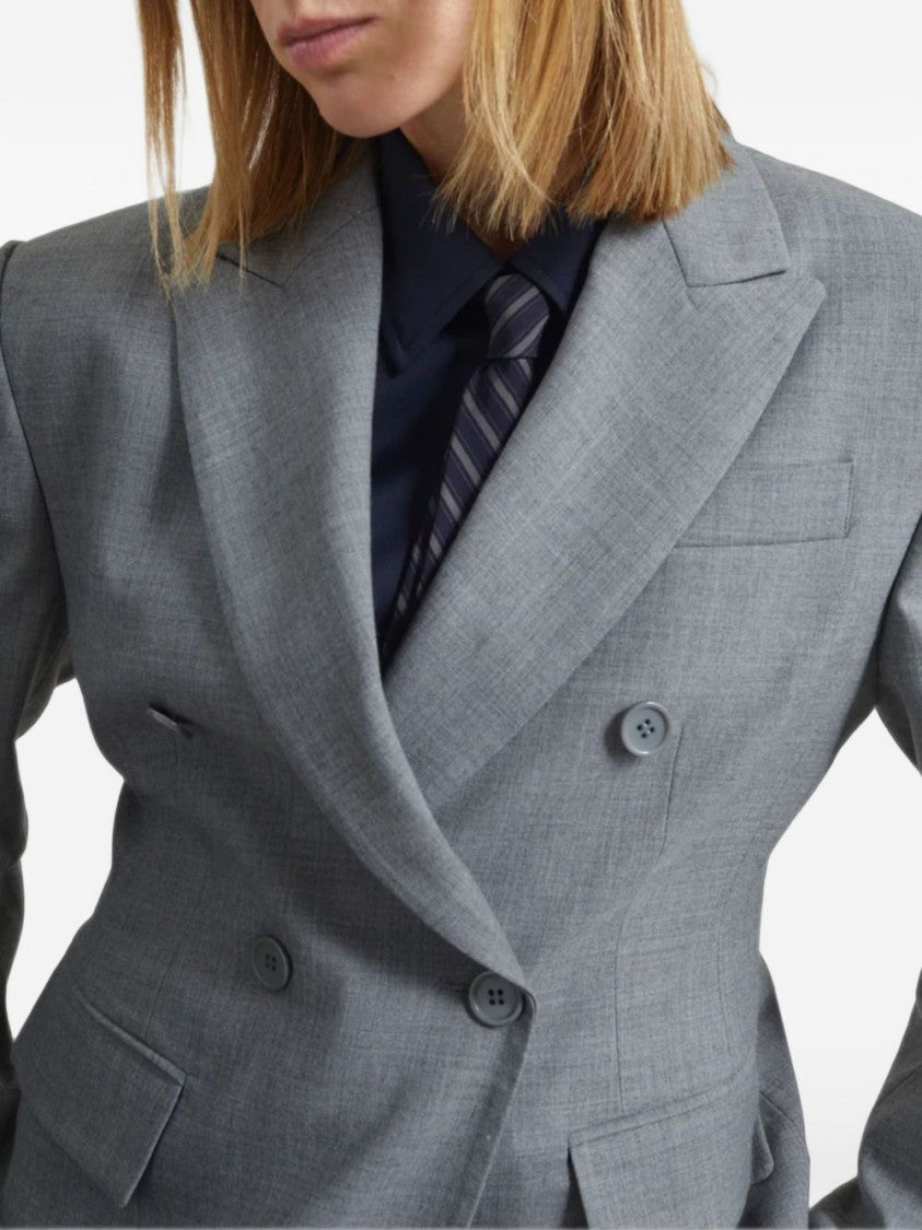 The Frankie Shop Structured Double-Breasted Tailored Jacket
