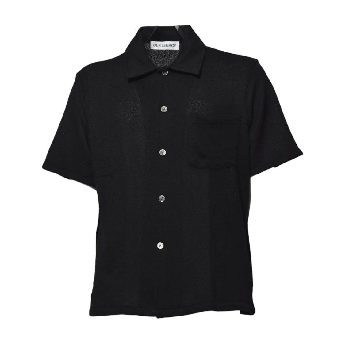 Our Legacy Black Cotton Short Sleeve Box Shirt