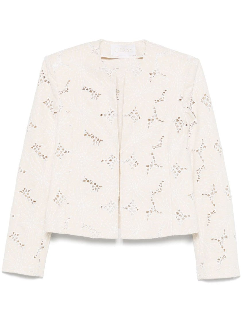 Genny Cut-Out Detailing Cotton Blazer