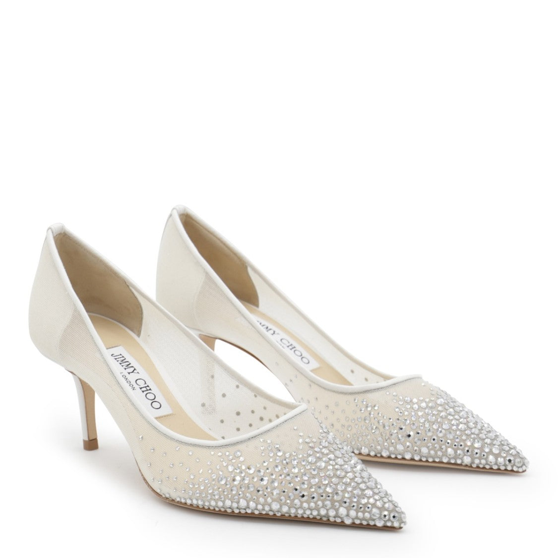Jimmy Choo White Leather Pumps