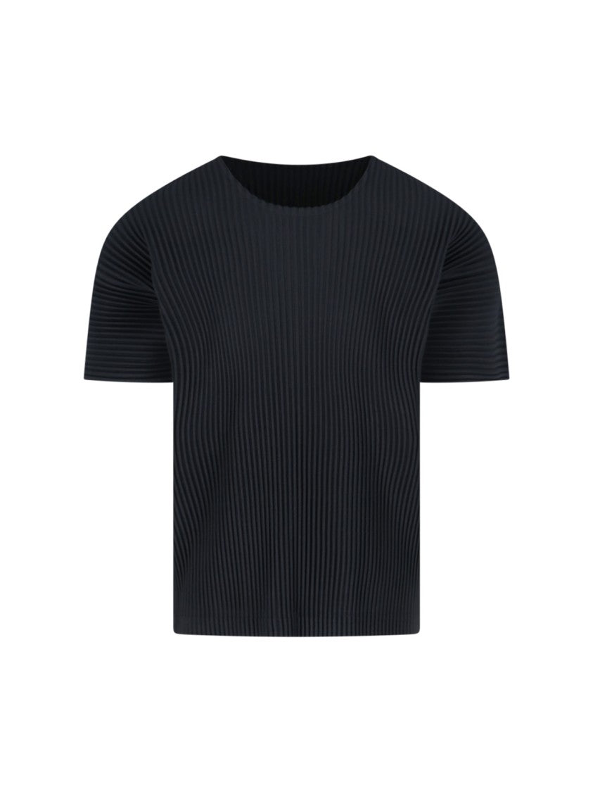 Homme Plissé Issey Miyake Pleated T-Shirt – Black