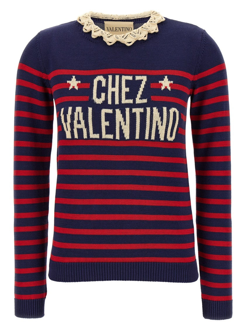 Valentino Garavani Striped Cotton Sweater
