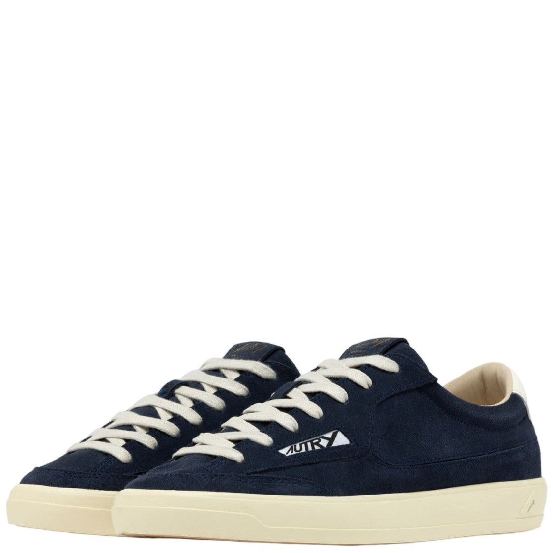 Autry Low-Top Navy Sneakers With Suede And Cowhide Finish