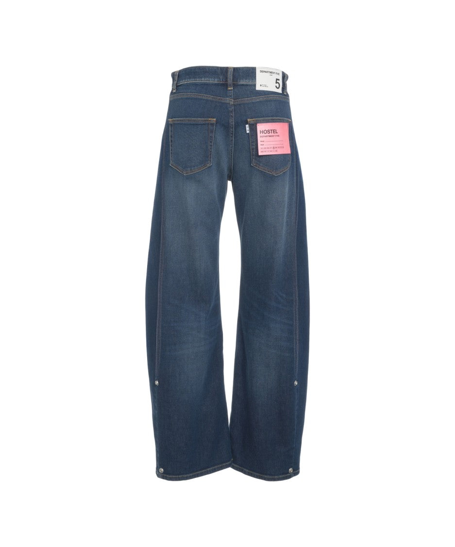 Department Five High-Quality Denim Wide Leg Jeans With Adjustable Hems