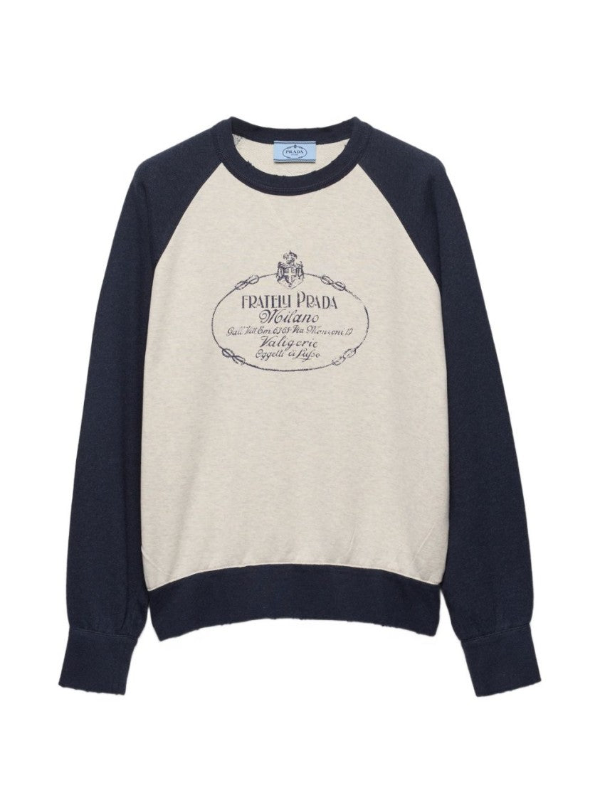Prada Raglan Vintage Logo Sleeve Sweater