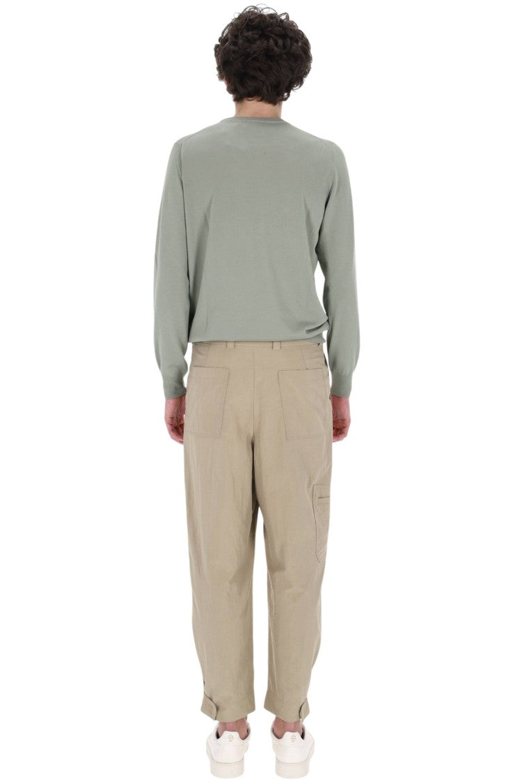 Barba Green Soft Cotton Crewneck Sweater