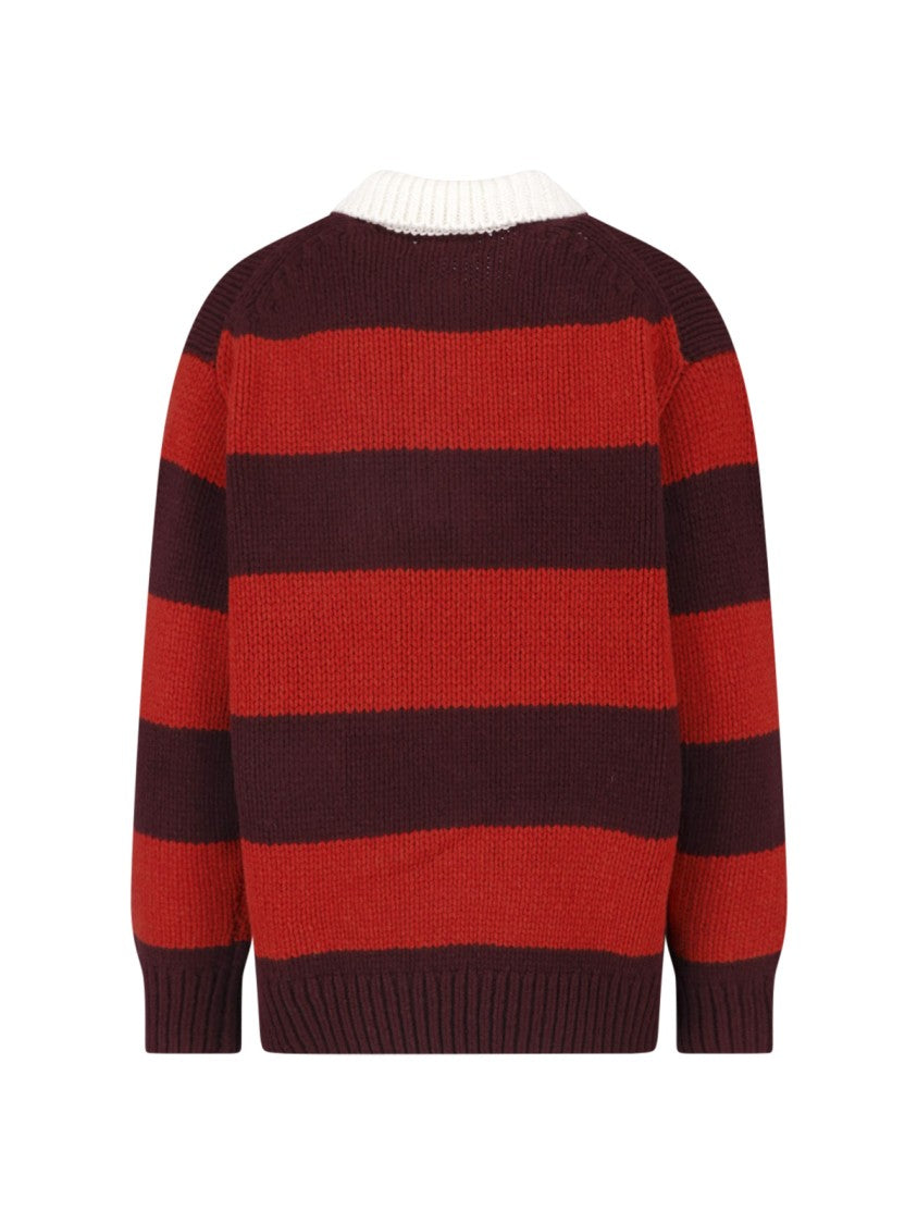 Polo Ralph Lauren Horizontal Stripe Wool Classic Collar Sweater