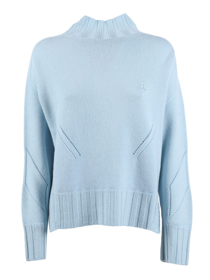 Ermanno Scervino Long-Sleeved Wool Sweater With Classic Crew Neckline