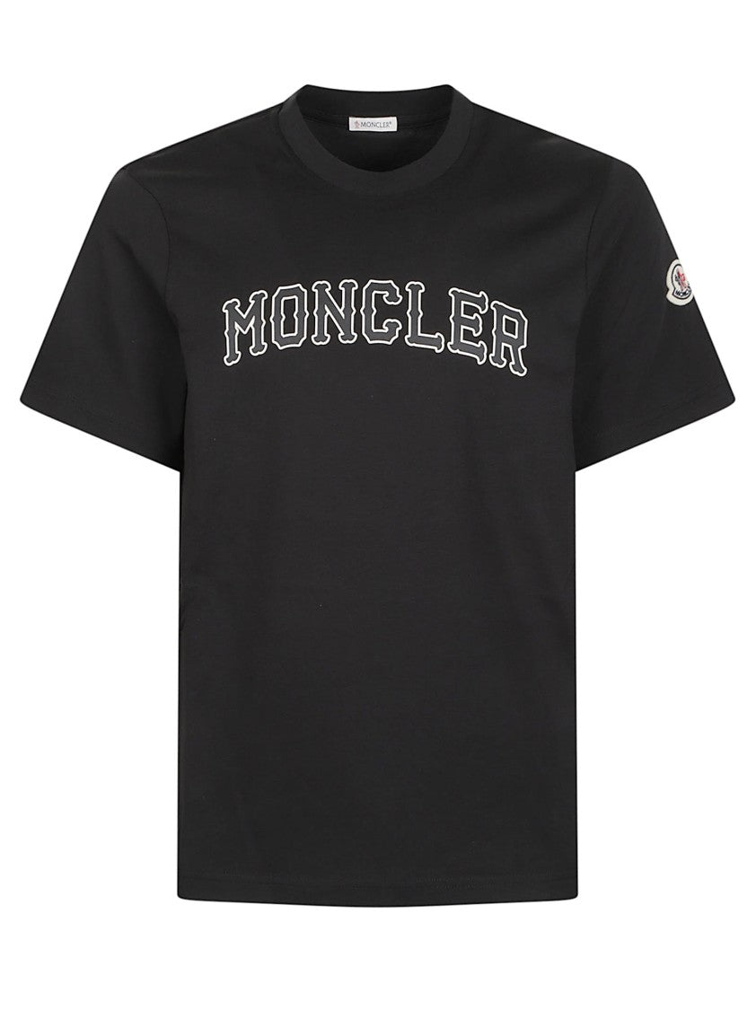 Moncler Black Relaxed-Fit Logo T-Shirt