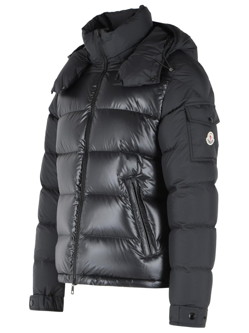 Moncler 'Maya' Black Polyester Short Down Jacket