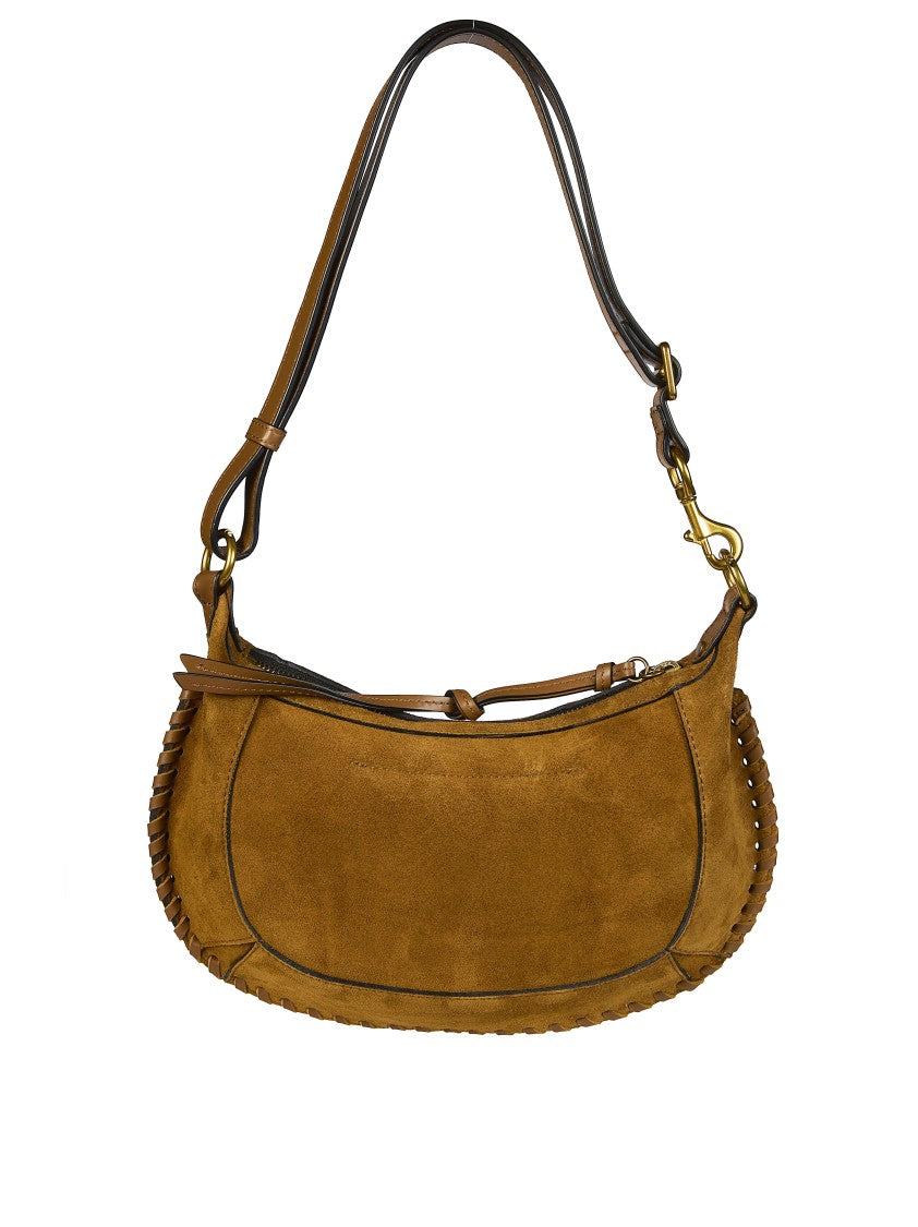 Isabel Marant Brown Oskan Moon Whipped Stitching Shoulder Bag