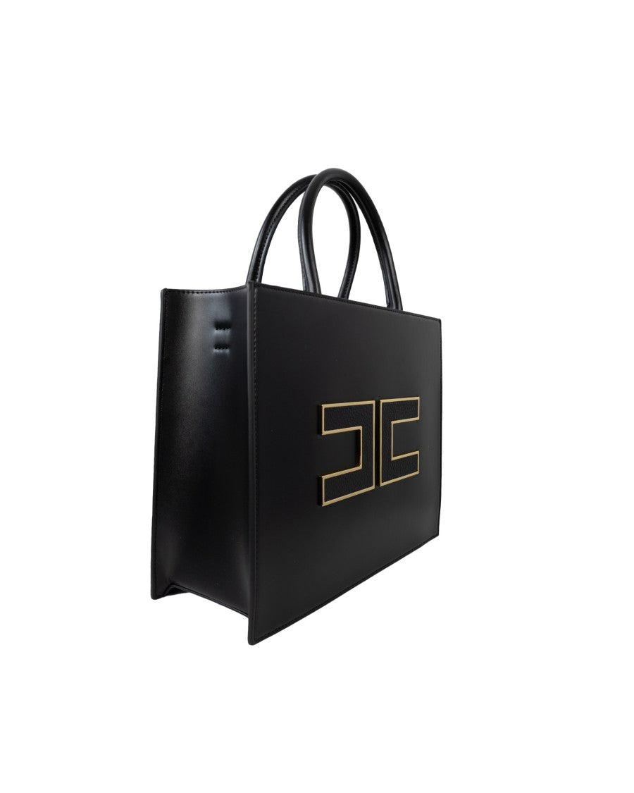 Elisabetta Franchi Large Black Tote Bag