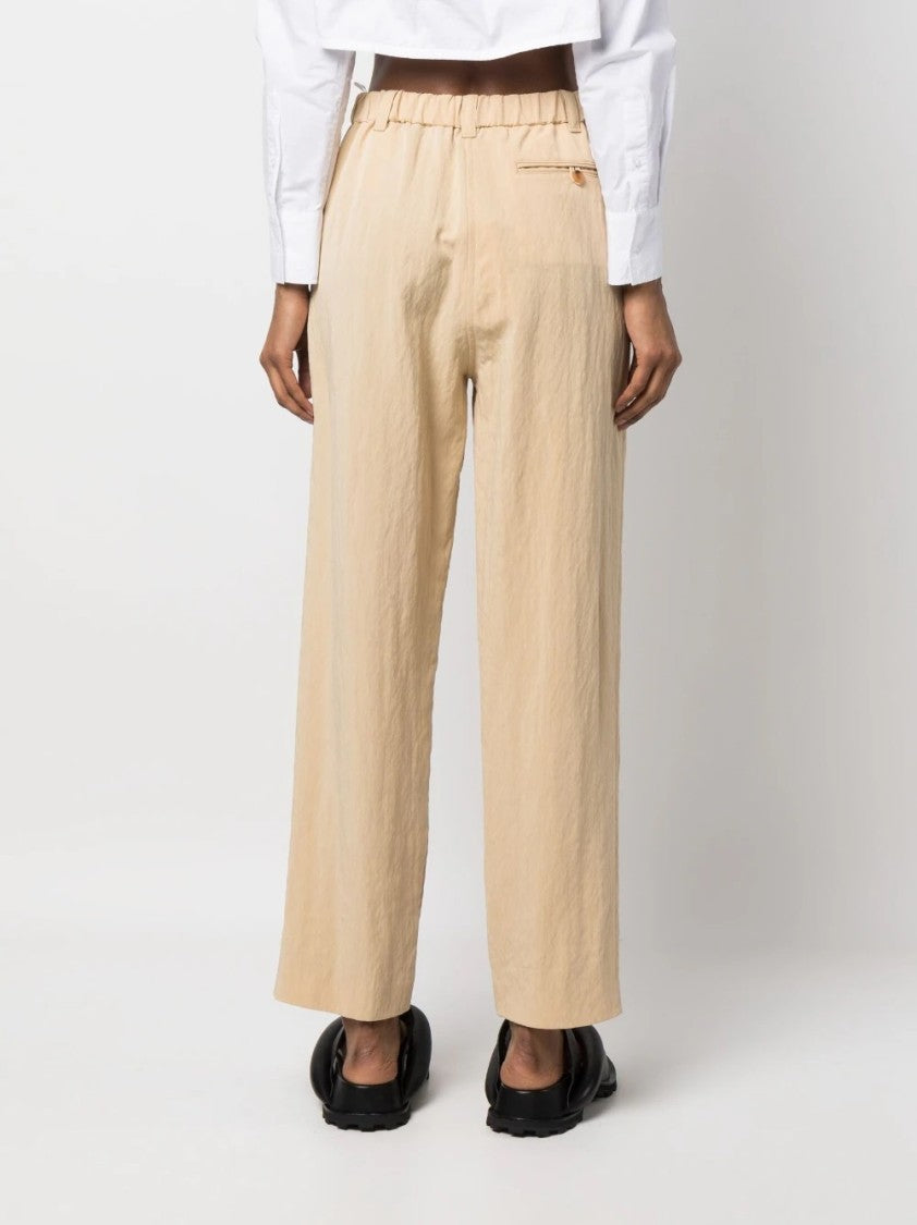 Kenzo High-Waisted Beige Trousers