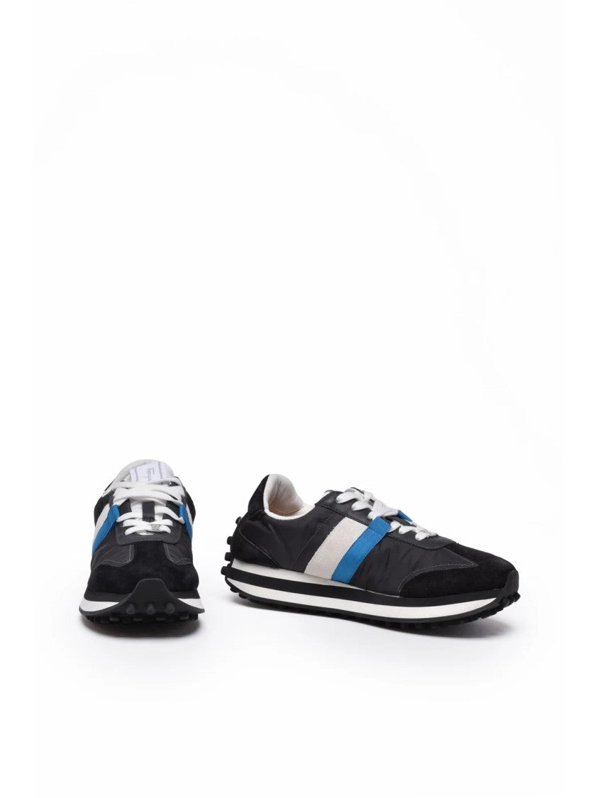 Salvatore Ferragamo Black Leather Sneakers