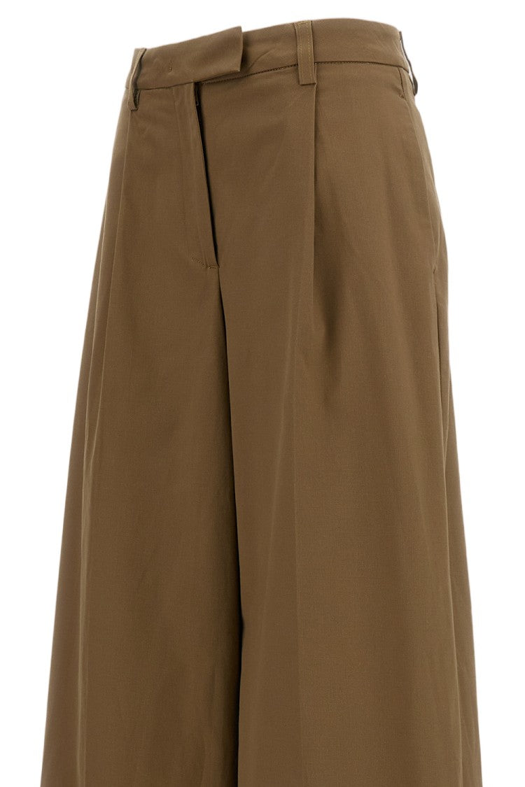 The Latest High-Rise Gabardine Trousers With Pleats And Extra-Wide Silhouette