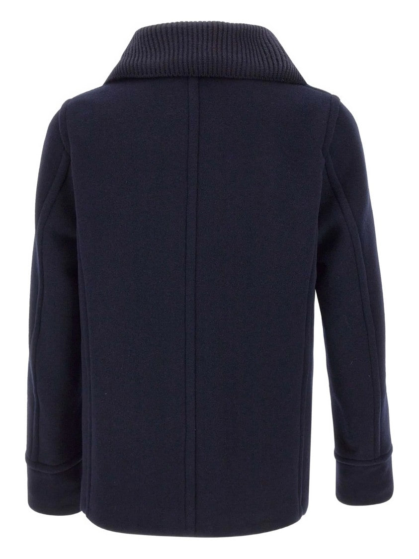 Paul & Shark Double-Breasted Wool Peacoat With Structured Silhouette