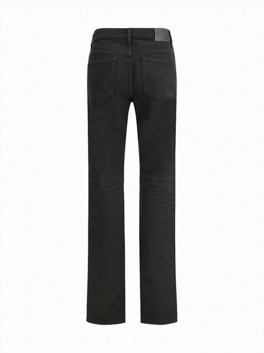Saint Laurent Straight-Leg Denim Pants With Classic Five-Pocket Design