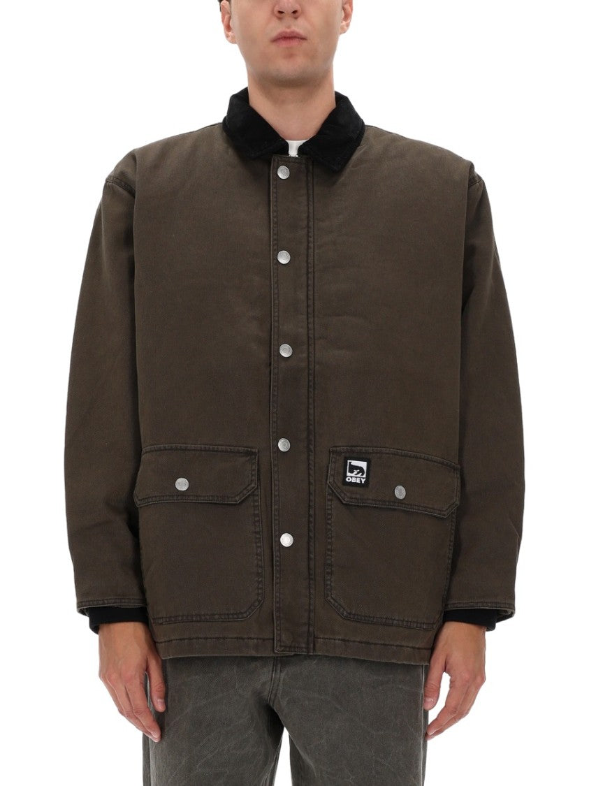 Obey Dark Brown Norton Barn Cotton Coat