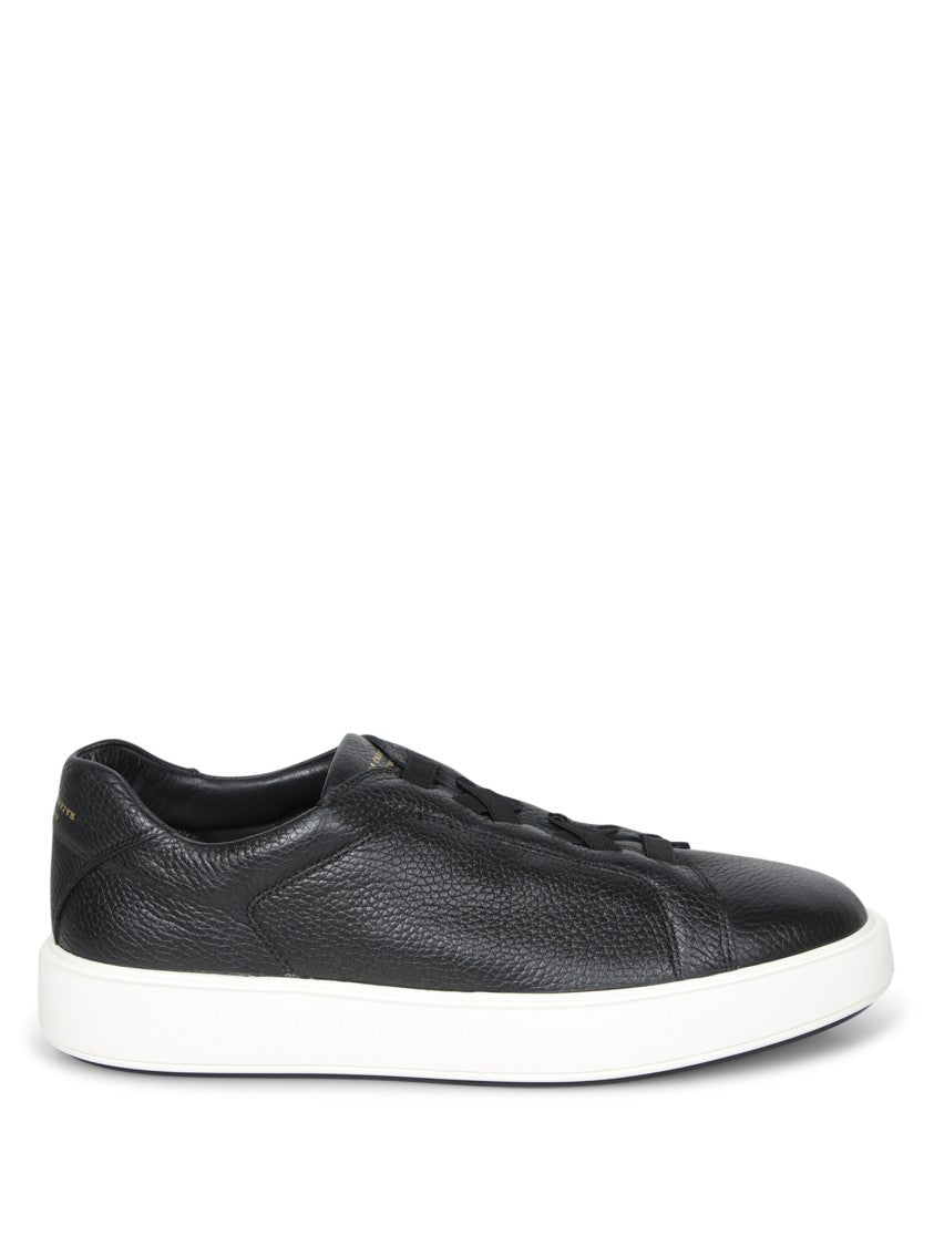 Officine Creative Muflone Black Calf Leather Sneakers