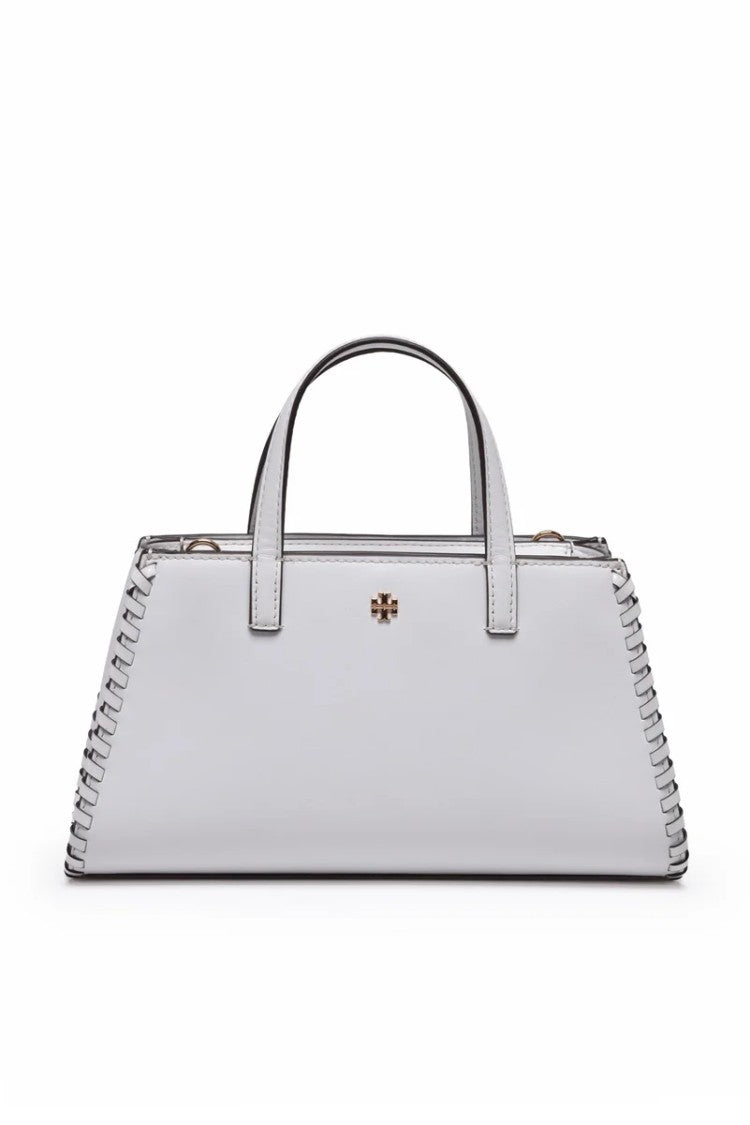 Tory Burch Emerson Whipstitch Mini Tote Bag - White