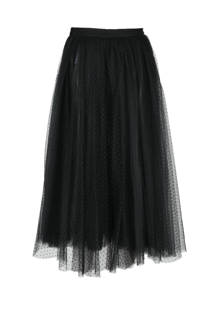 Elisabetta Franchi Tulle Skirt Black Polyester