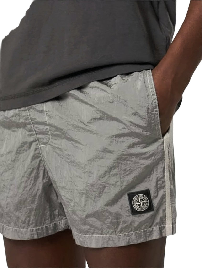 Stone Island Relaxed Fit Drawstring Waist Shorts