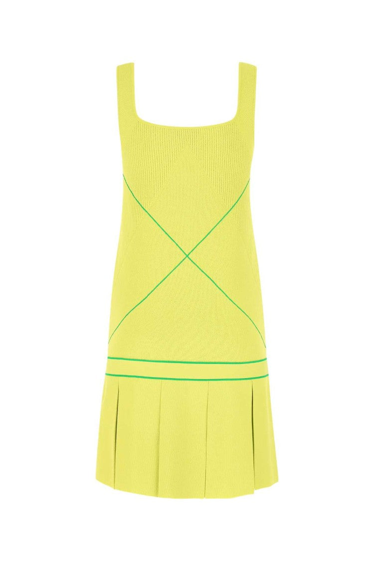 Bottega Veneta Acid Green Viscose Blend Dress