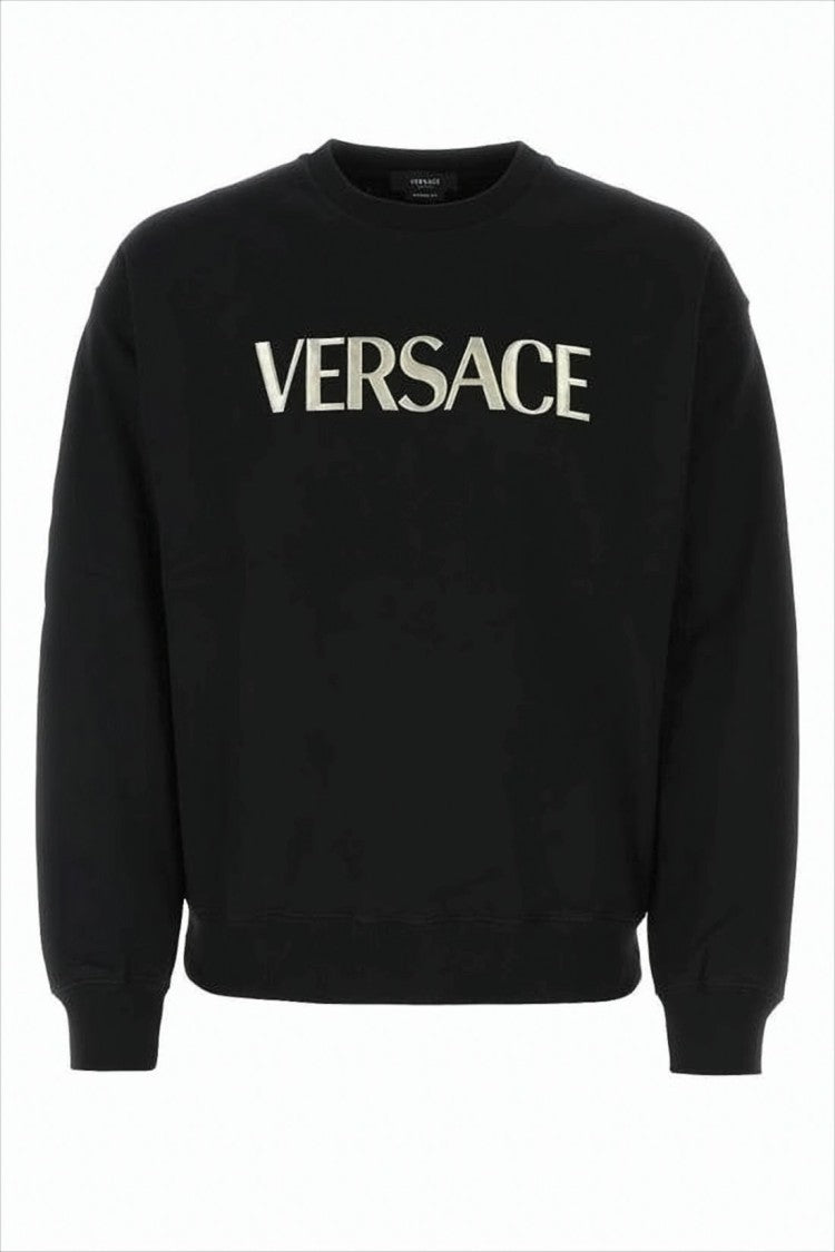 Versace Long-Sleeve T-Shirt With Bold Logo