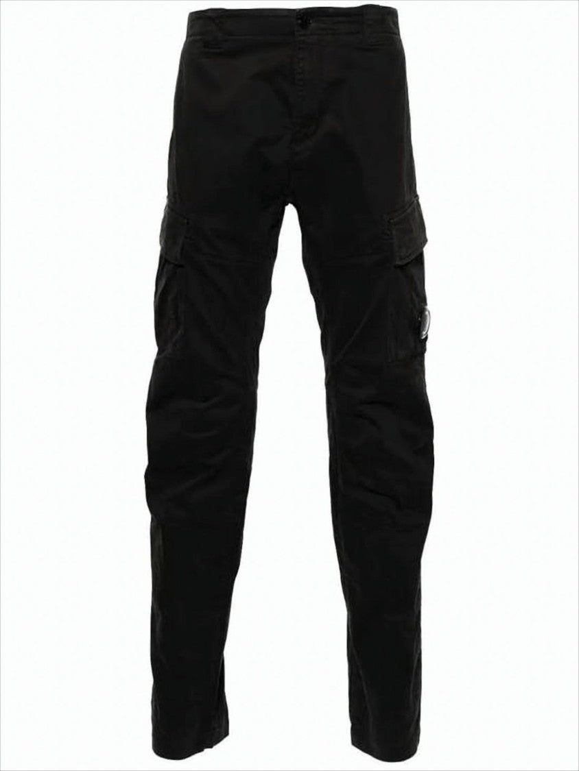 C.P. Company Straight Fit Pants With Cargo-Style Pockets And Matte Finish