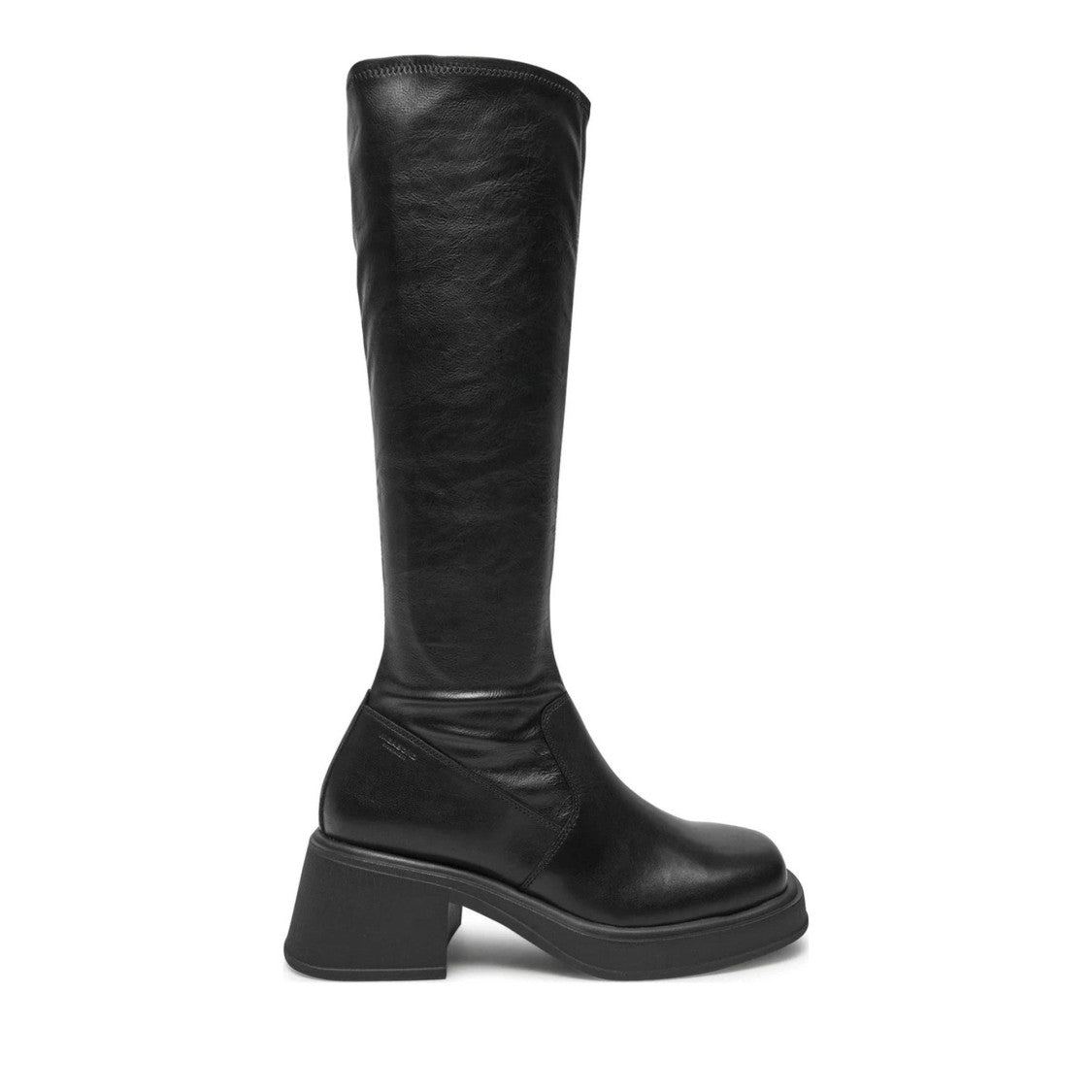 Vagabond Black Dorah Leather Block Heel Boots
