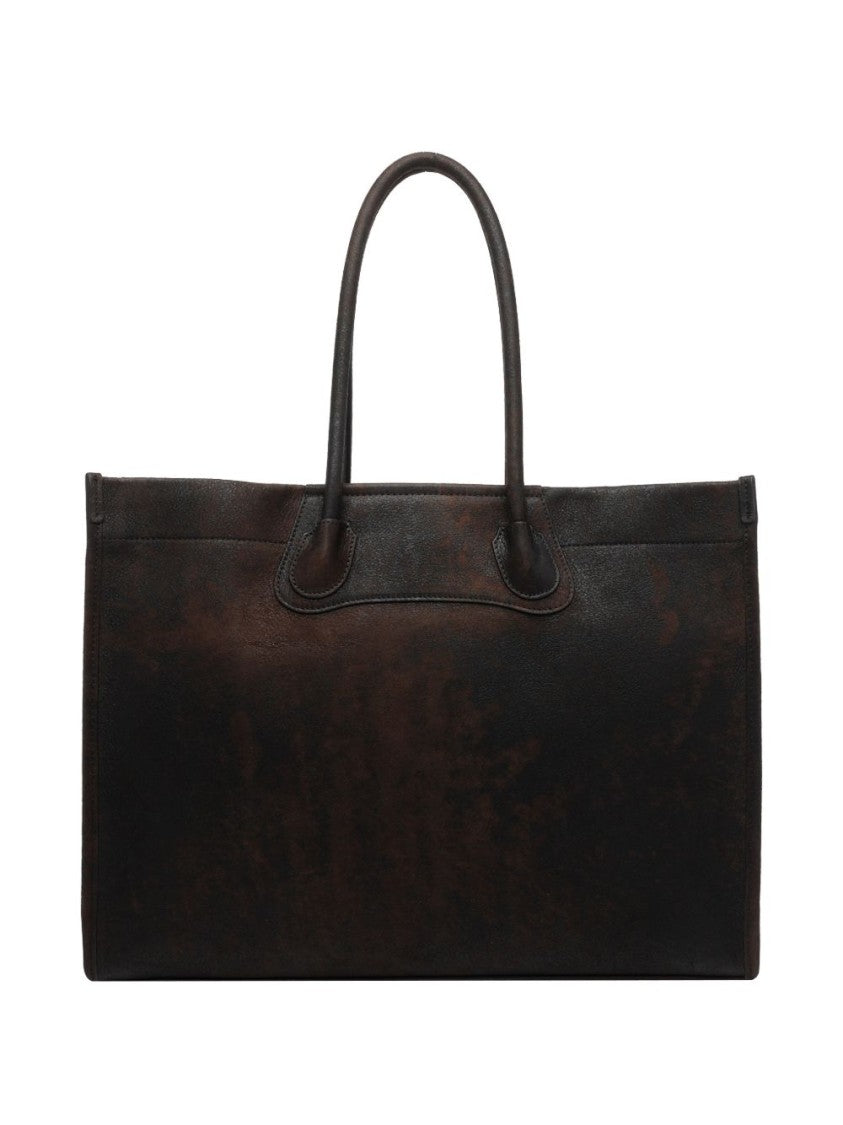 Vivienne Westwood Brown Calf Leather Magnetic Shoulder Bag