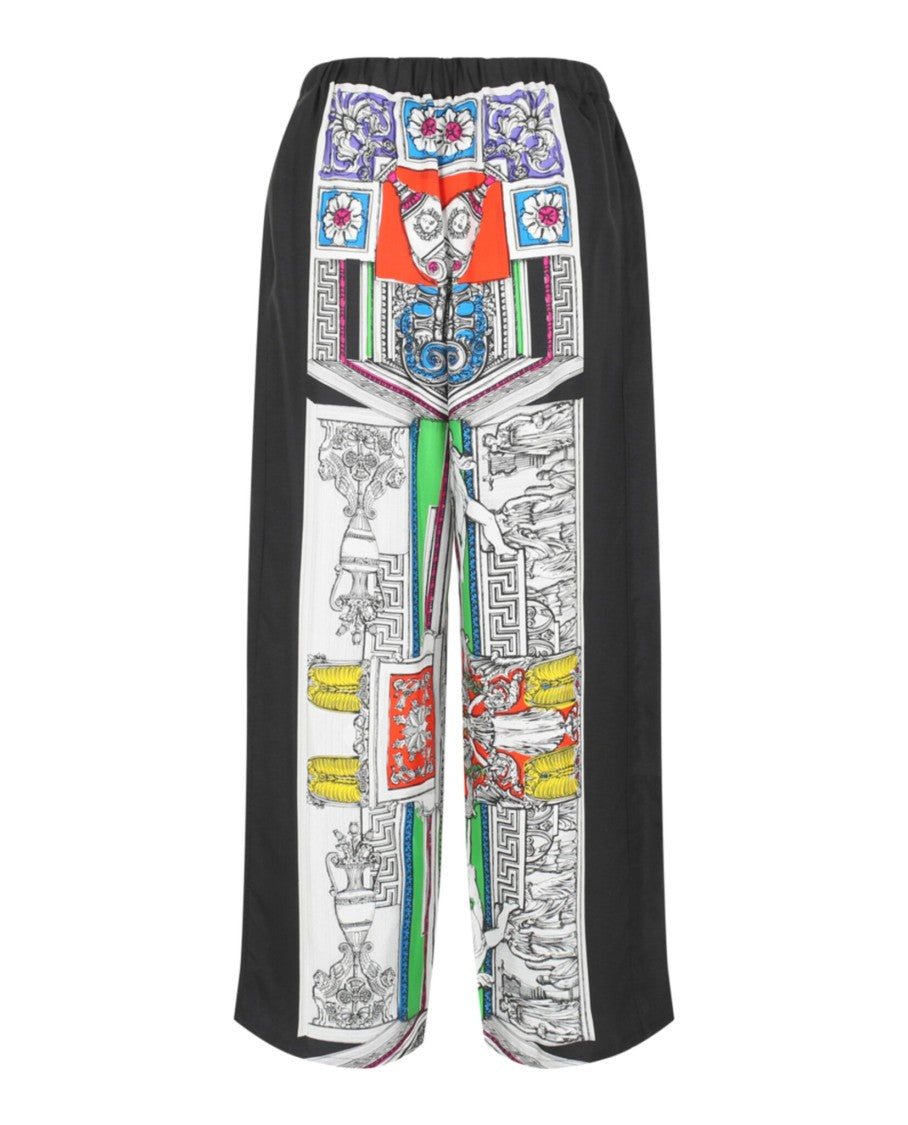 Versace Multicolored Silk Pants