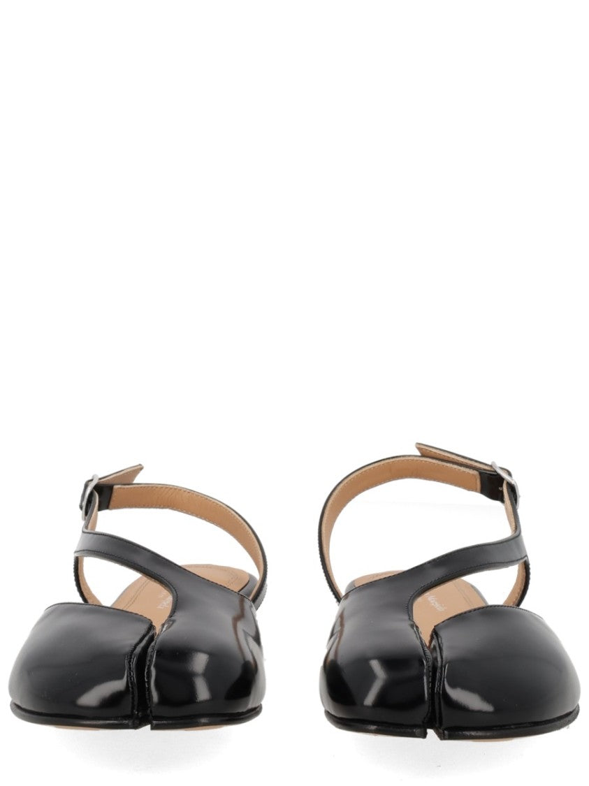 Maison Margiela Tabi Slingback Split-Toe Leather Flats