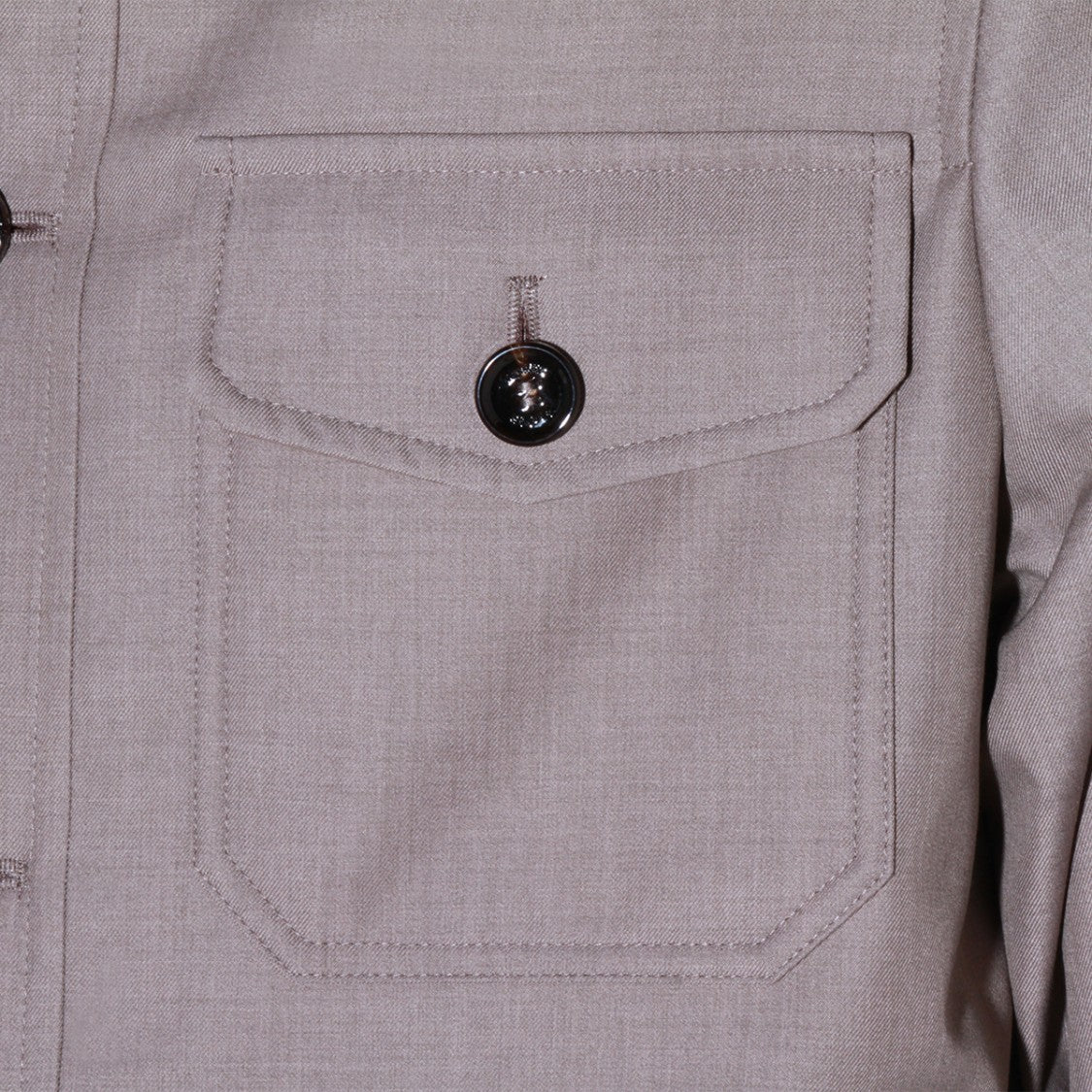 Moorer Classic Button-Up Casual Jacket In Muted Sand Tone