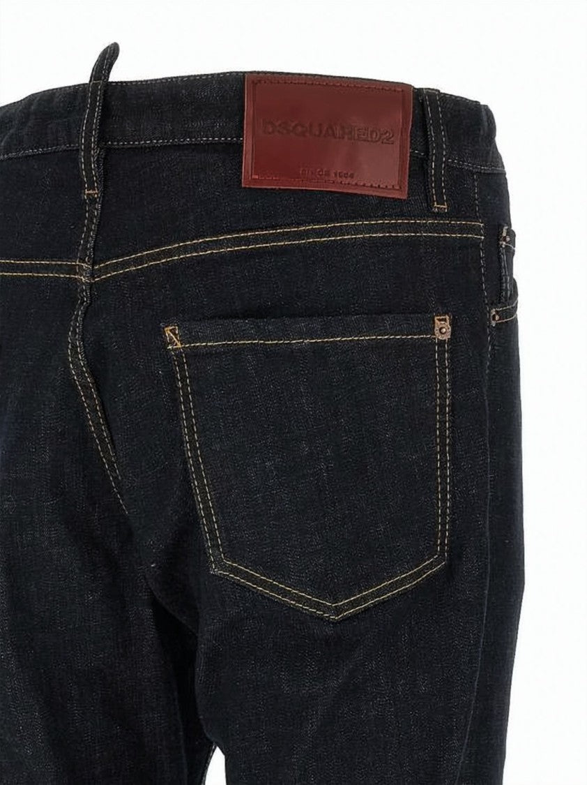 Dsquared2 Straight-Leg Denim Pants With Dark Indigo Wash