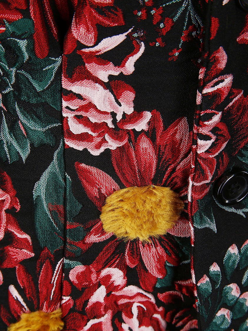 Comme Des Garçons Blazer With Floral Embroidery