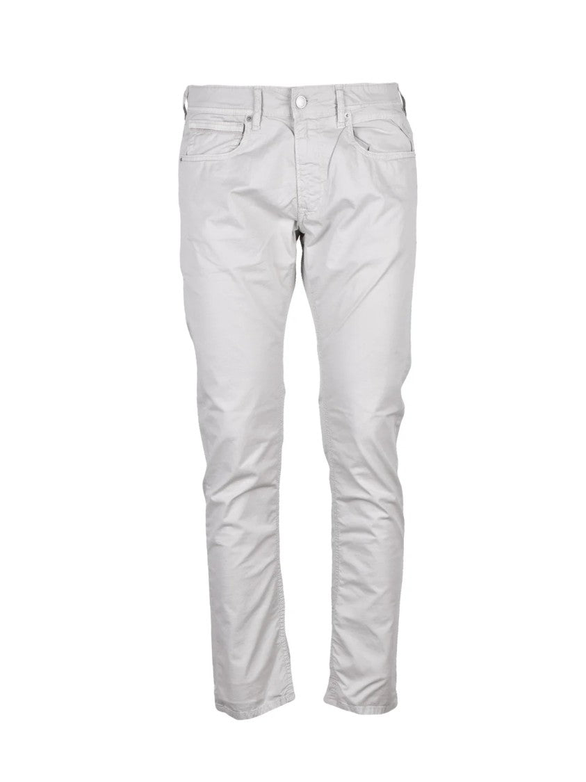 Replay Light Grey Slim Fit Trousers