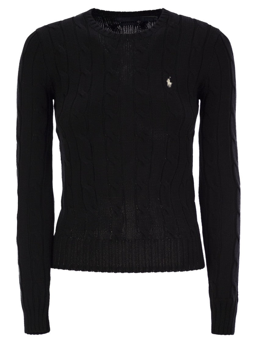 Polo Ralph Lauren Slim-Fit Cable Knit Sweater With Classic Design