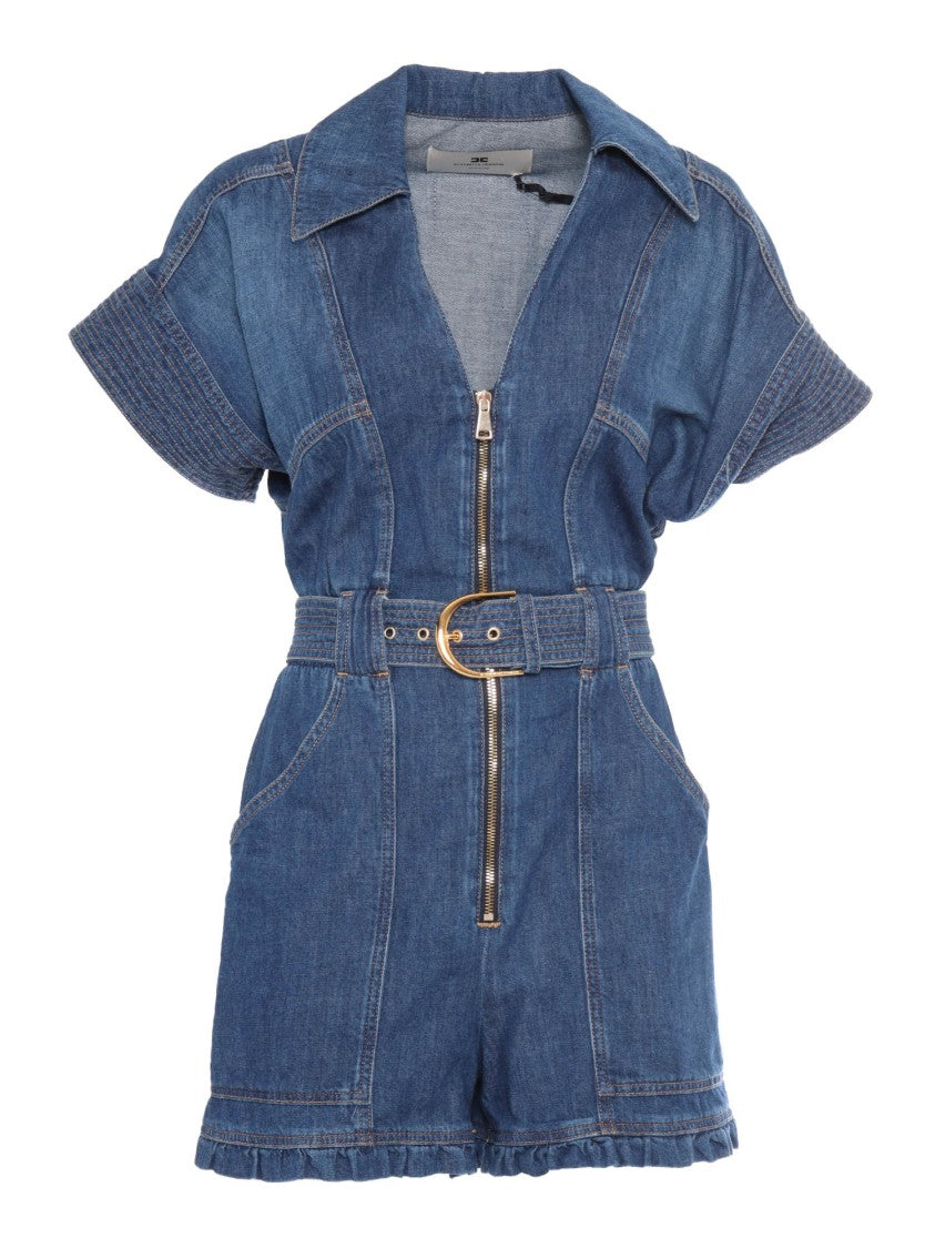 Elisabetta Franchi Contemporary Denim Jumpsuit