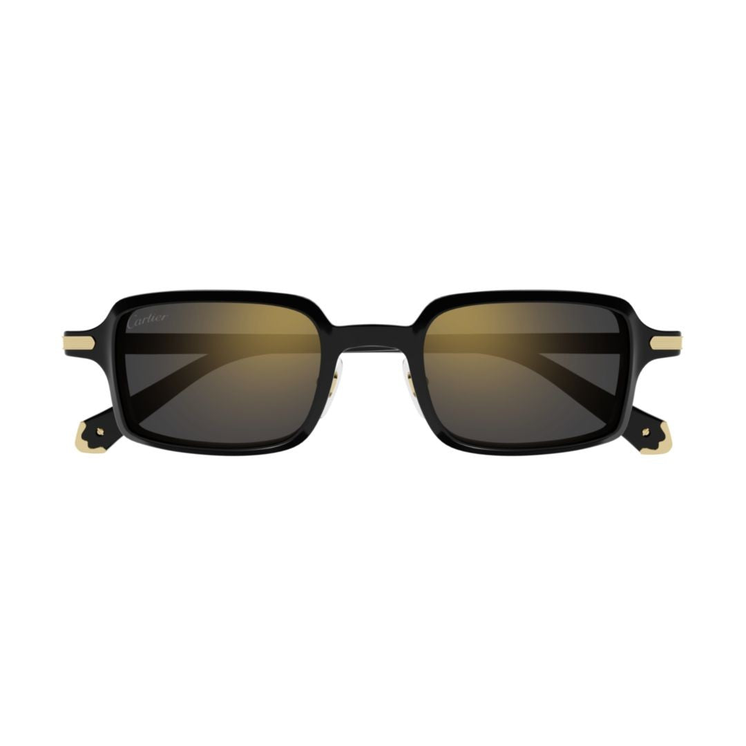 Cartier Bold Rectangular Frame Sunglasses With Gradient Lenses