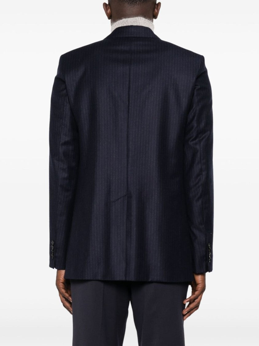 Ami Paris Tailored Navy Pinstripe Jacket